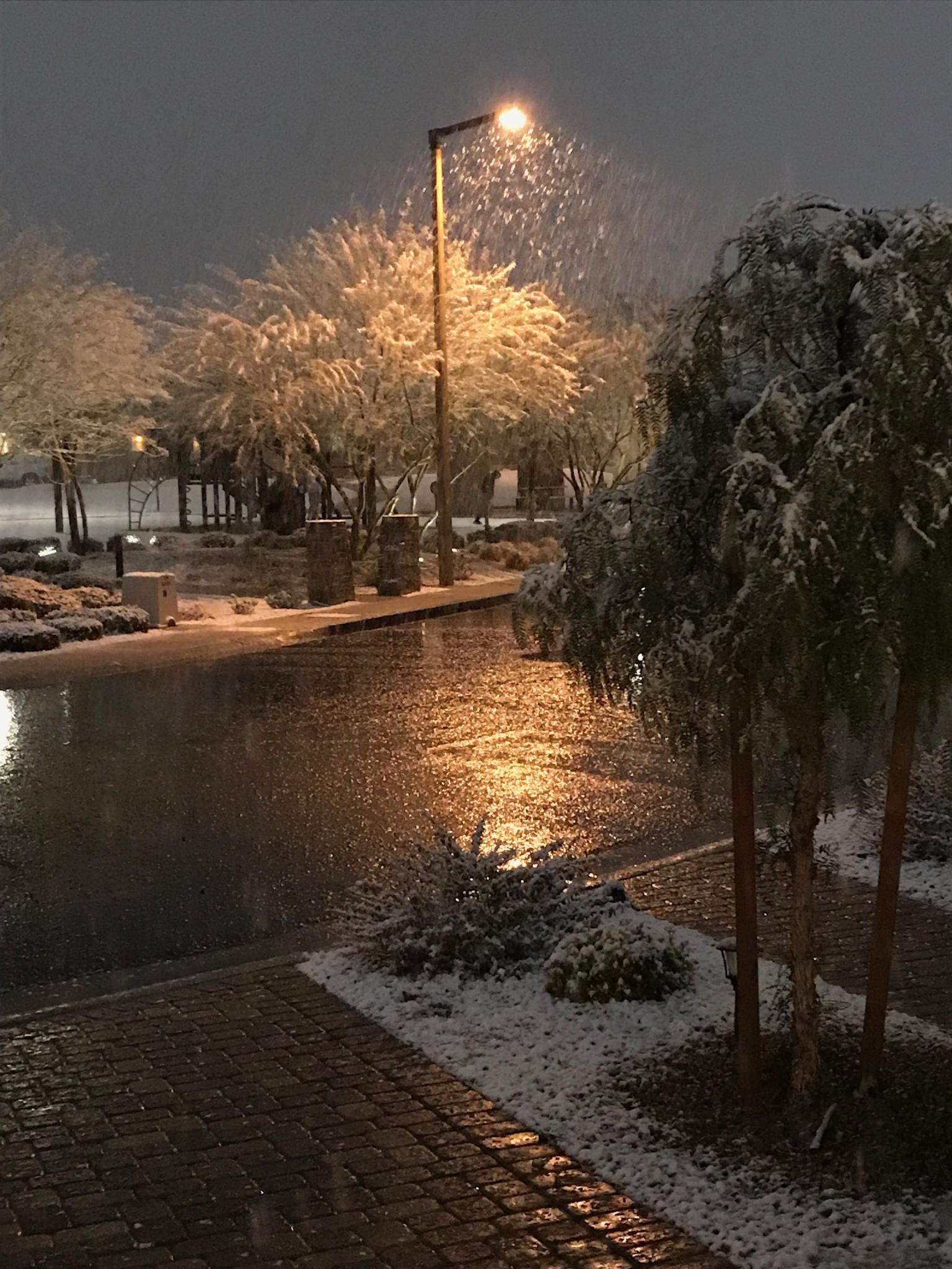 Snowfall in Las Vegas on February 20, 2019